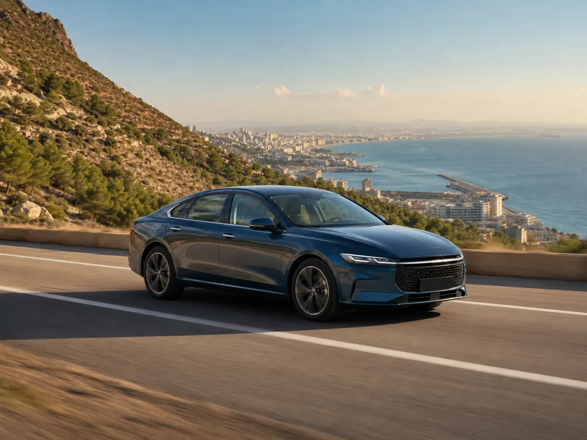 Berline moderne adaptée aux trajets routiers